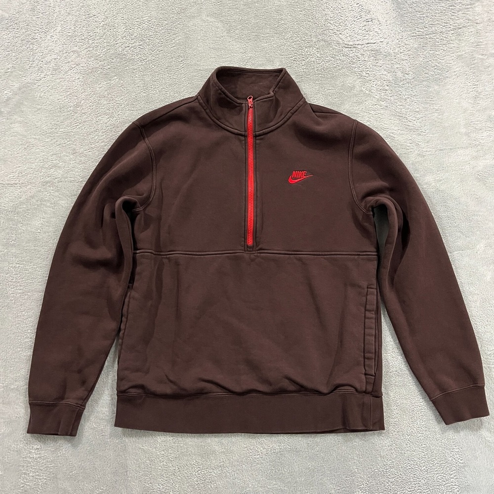 Nike Sweatshirt Men Medium Slim Fit Sportswear Club 1/2 Zip Pullover DD4732-203